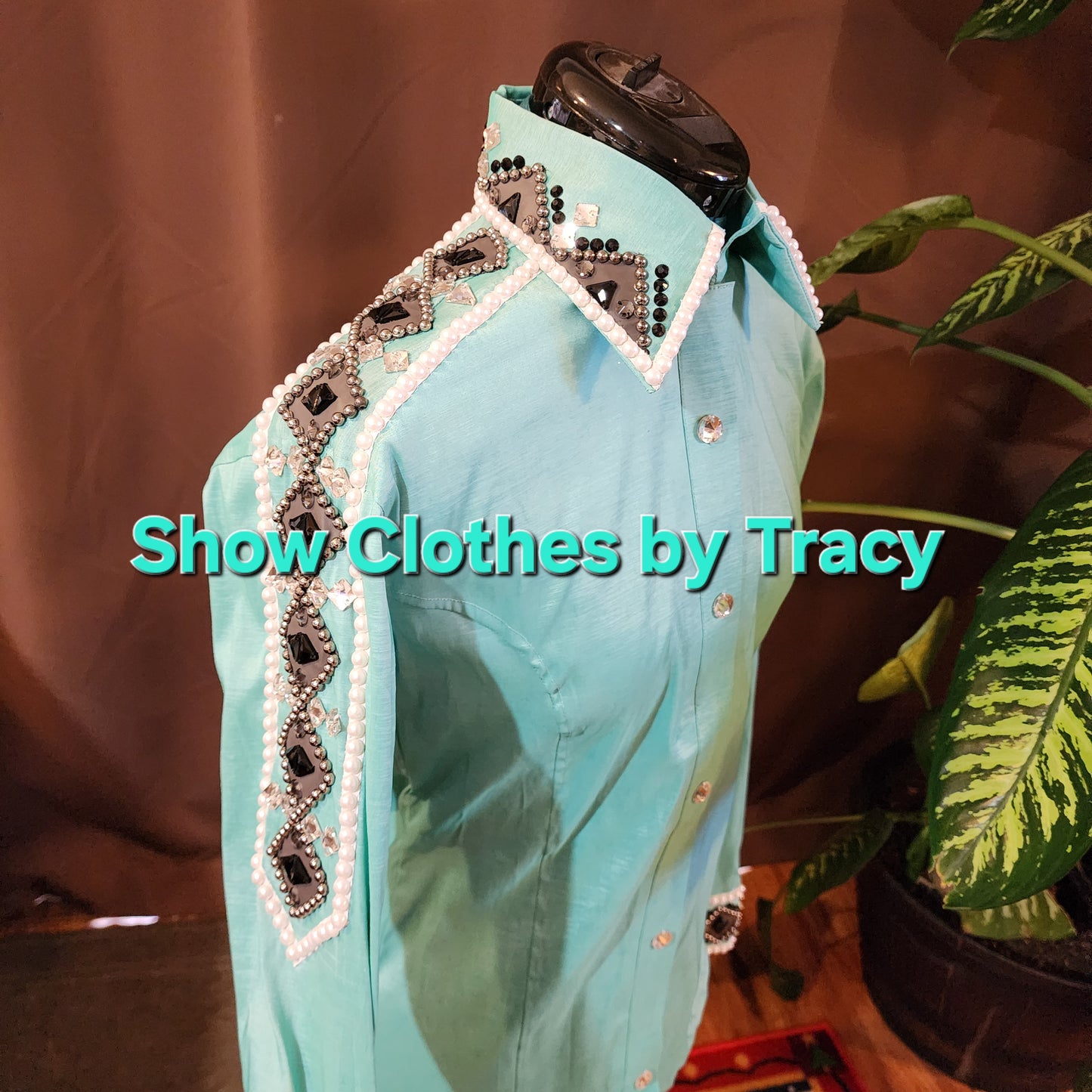 CUSTOM ORDER Mint taffeta day shirt