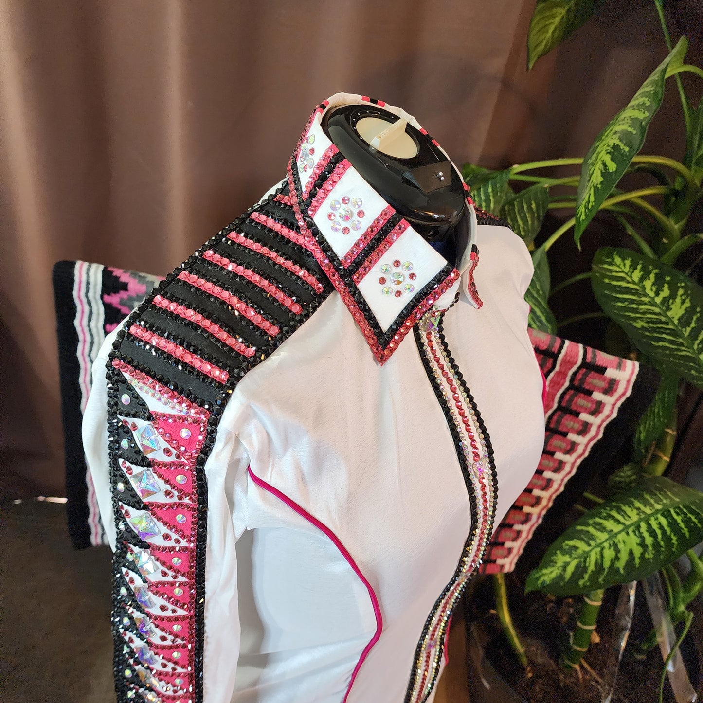 CUSTOM ORDER White stretch taffeta day shirt