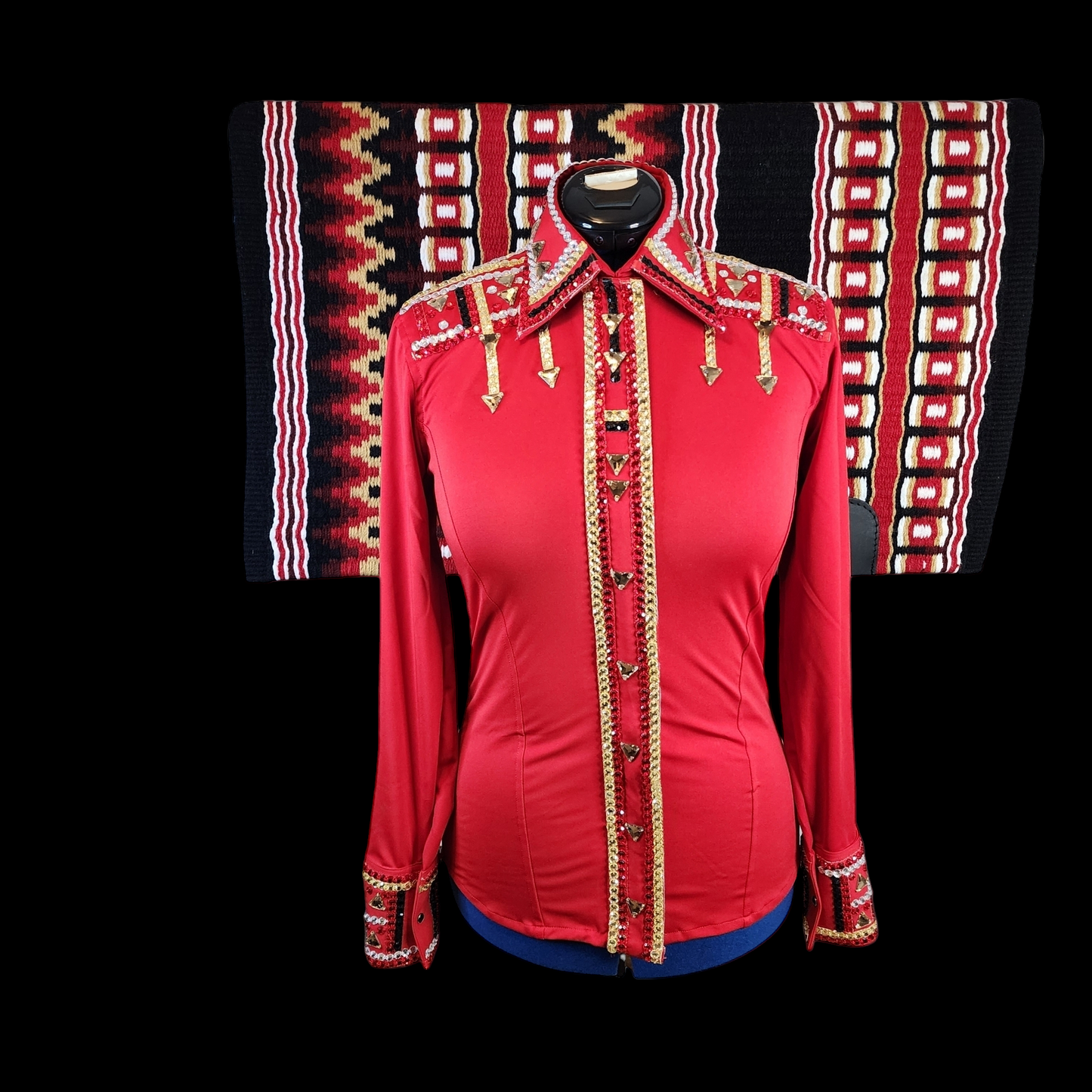 CUSTOM ORDER Red & gold day shirt