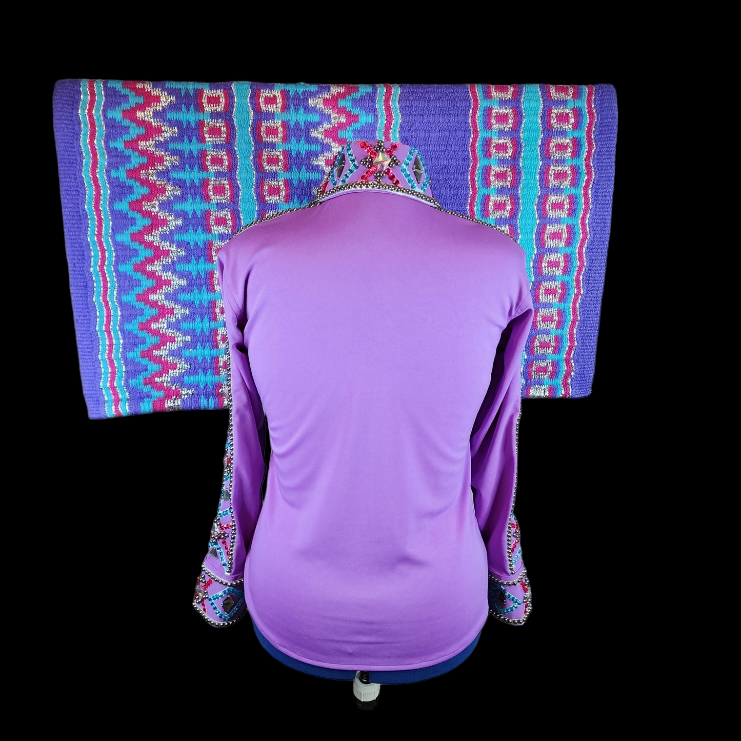 CUSTOM ORDER Purple Turquoise & Fuchsia day shirt