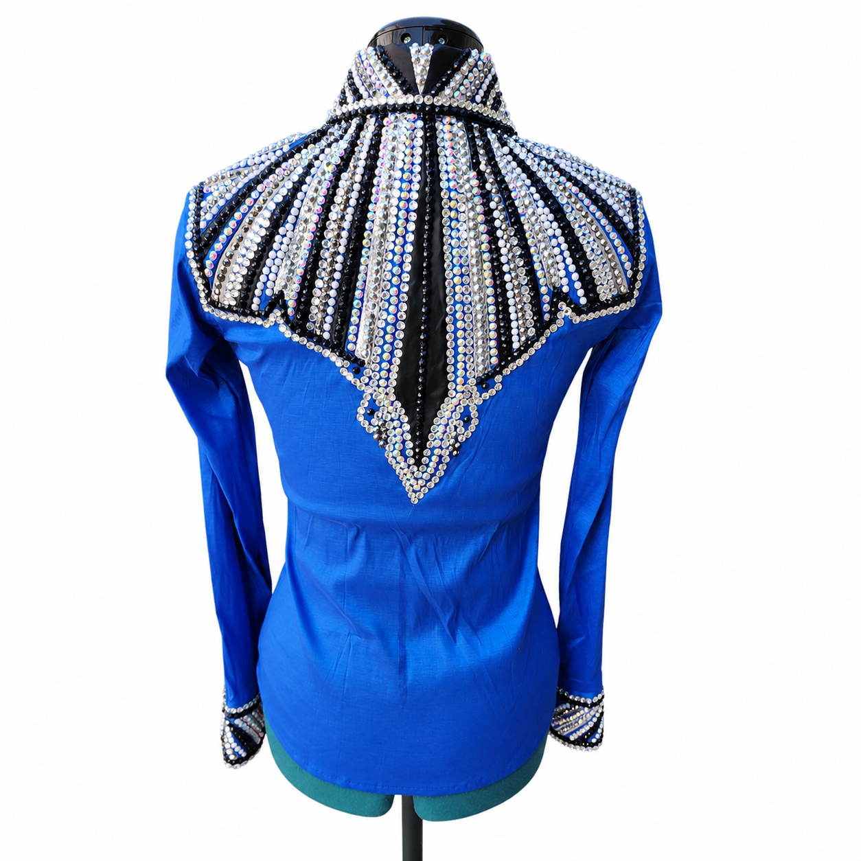 CUSTOM ORDER Royal blue taffeta day shirt