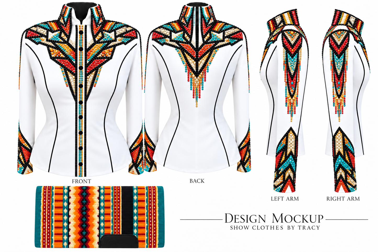 CUSTOM ORDER White stretch taffeta day shirt