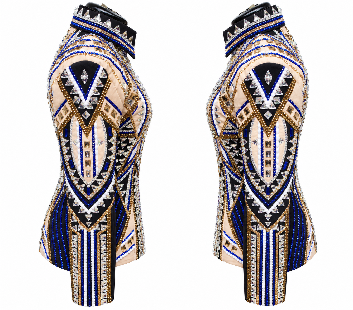 Large Black Gold & Blue Showmanship jacket