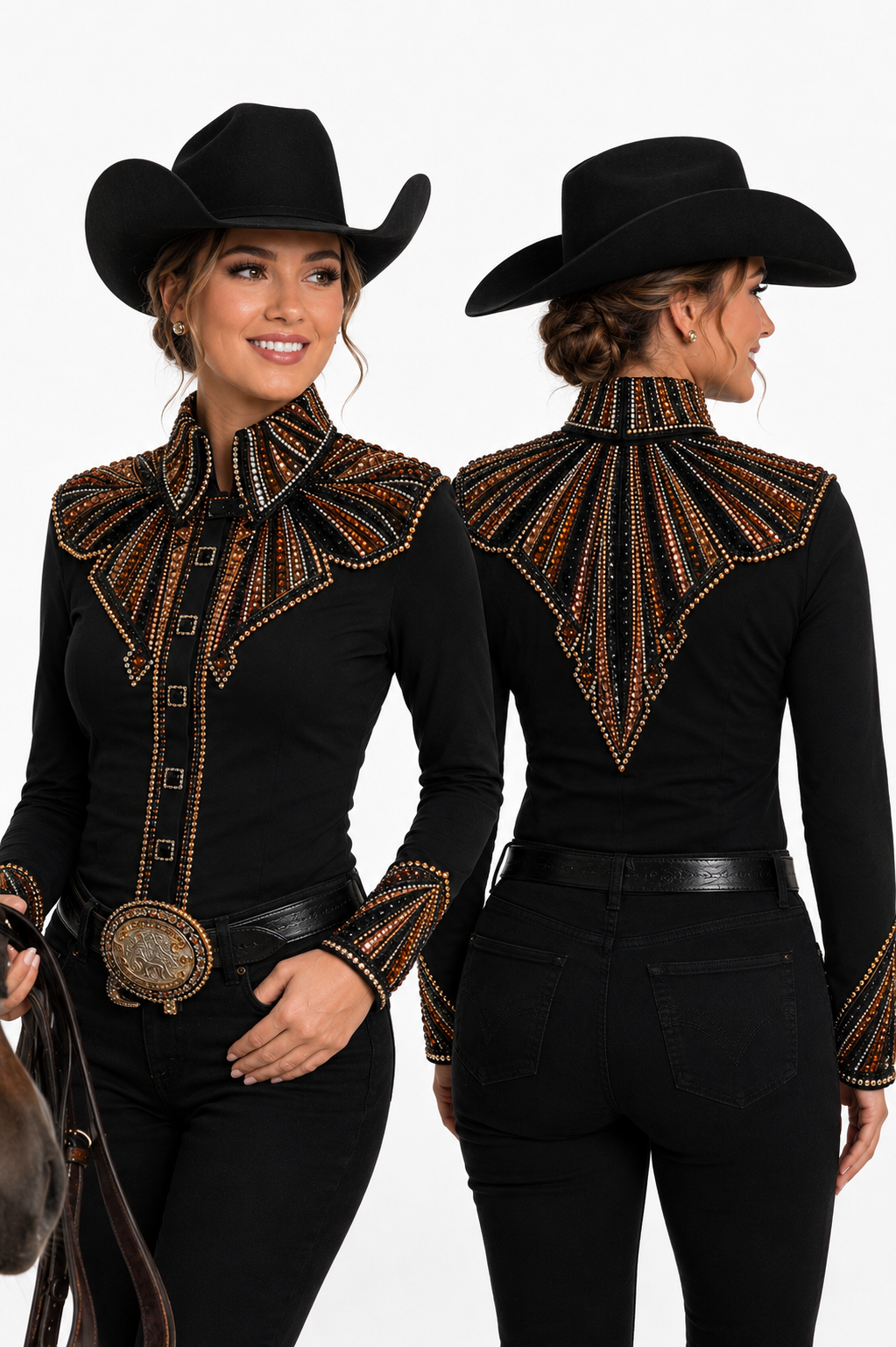 CUSTOM ORDER black & browns taffeta day shirt