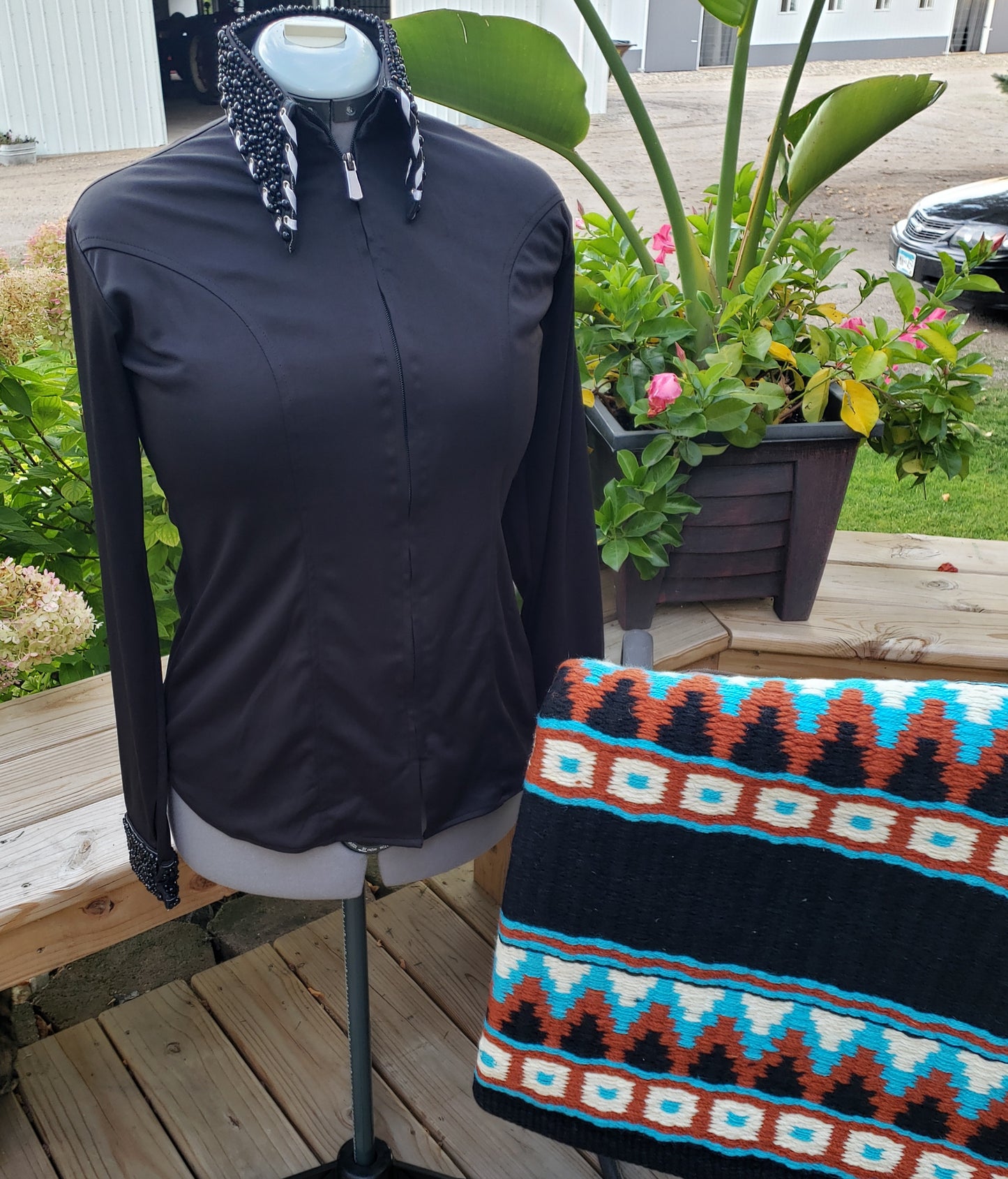 CUSTOM Day Shirt- Black White Trim