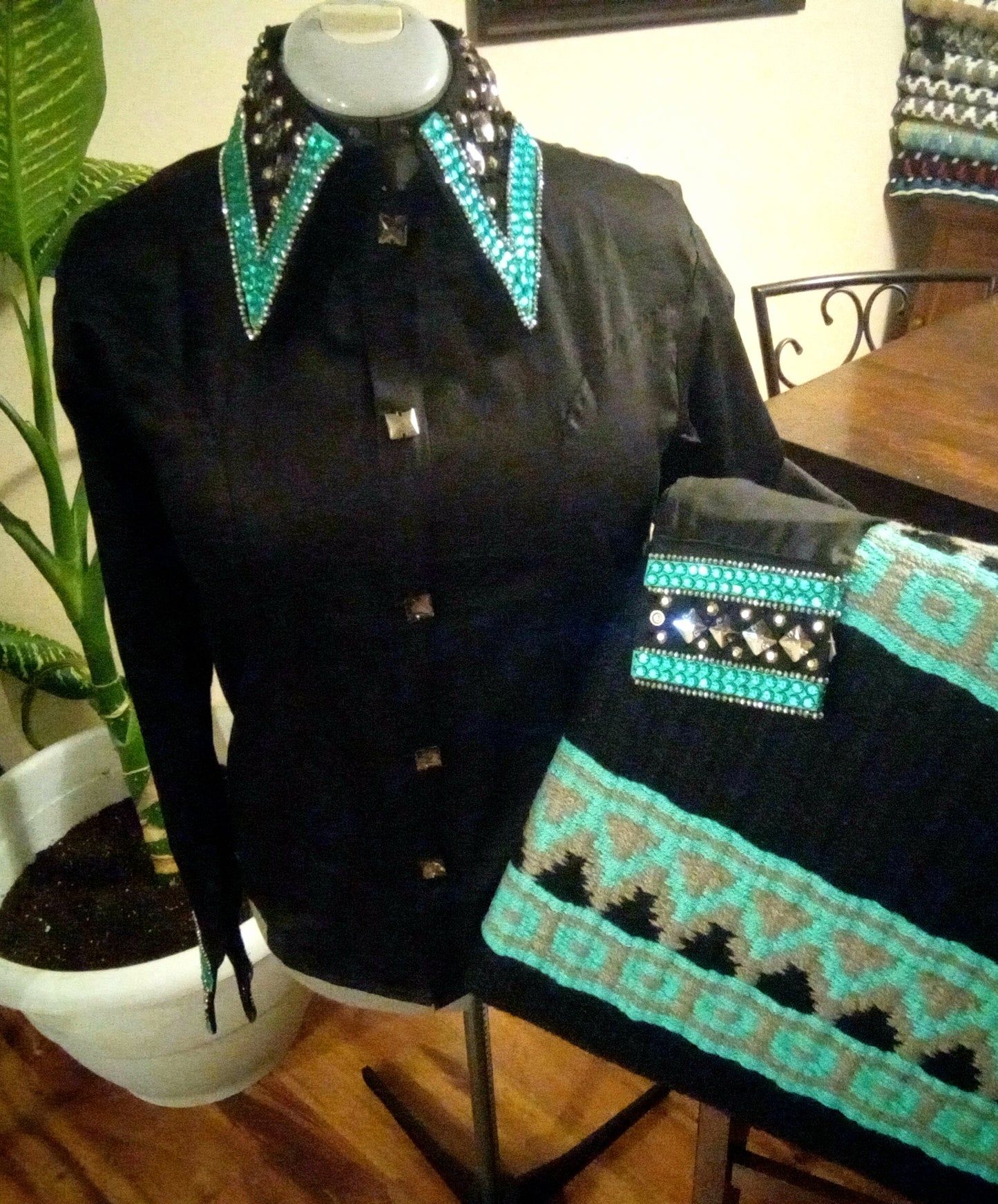 CUSTOM Day Shirt - Black & teal