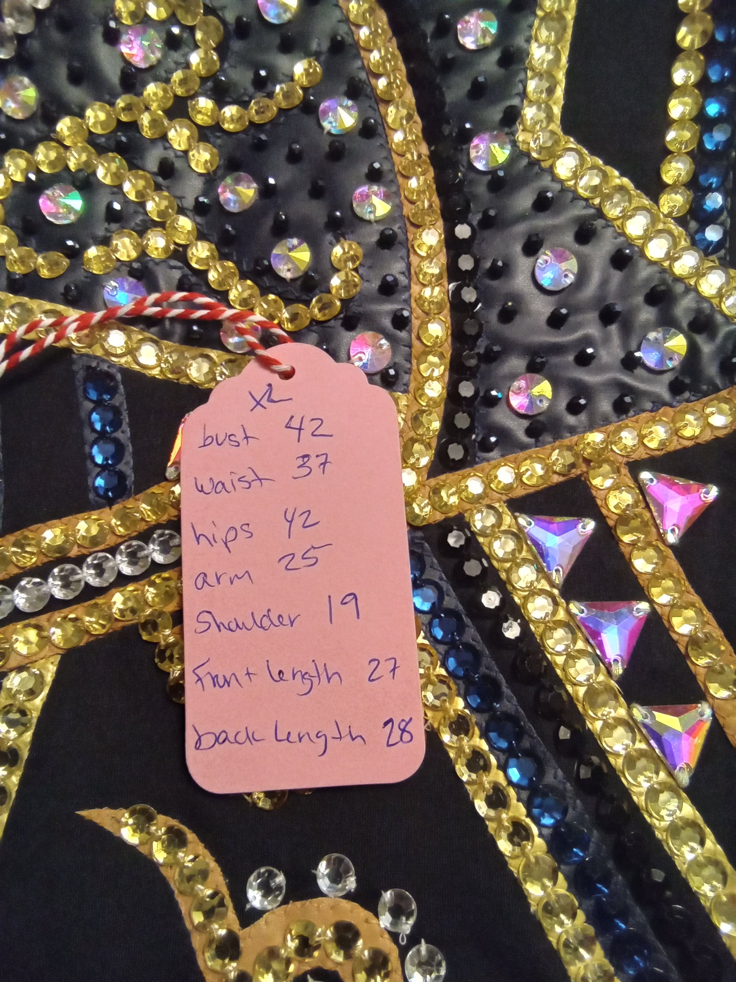 CUSTOM Tan Navy Gold Pink & Black base top with pad