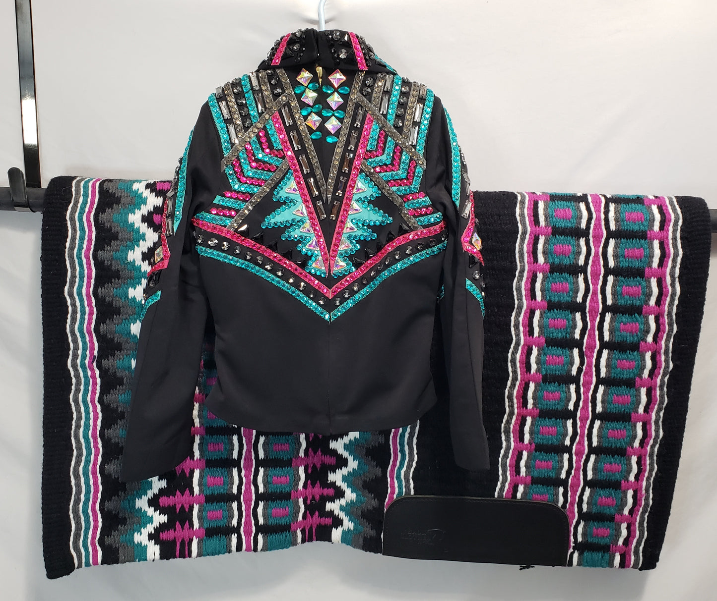 CUSTOM Youth Black fuchsia & teal set