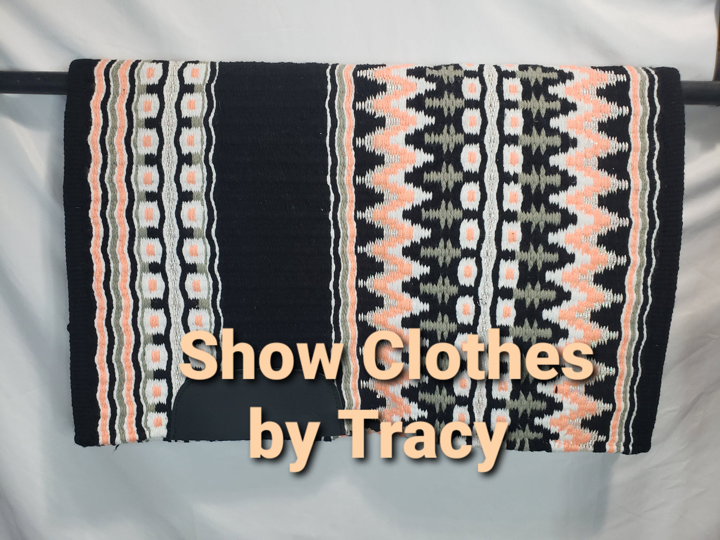 CUSTOM Peach & black Vest & Pad set