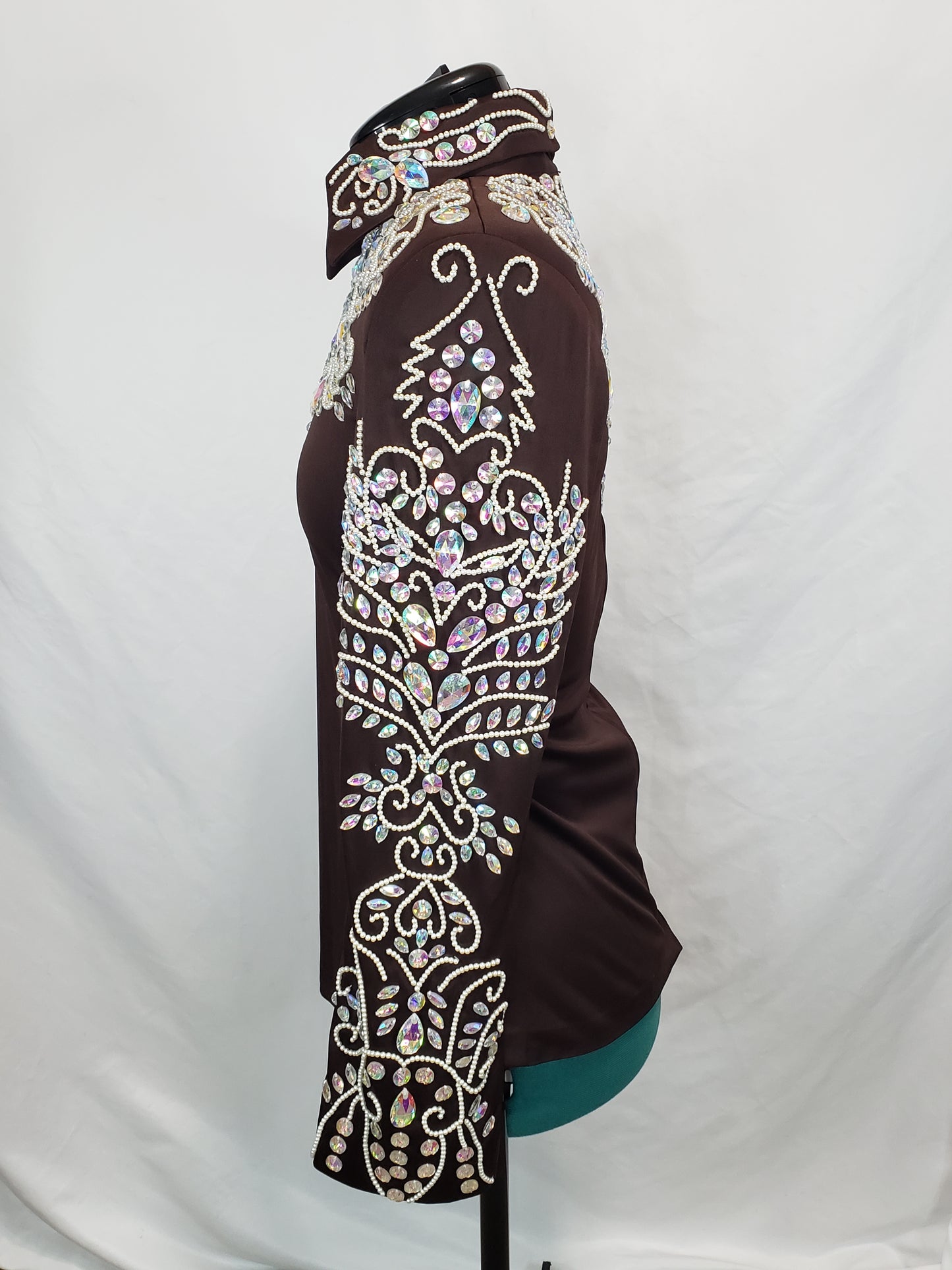 CUSTOM Chocolate & Pearl Top & pad set