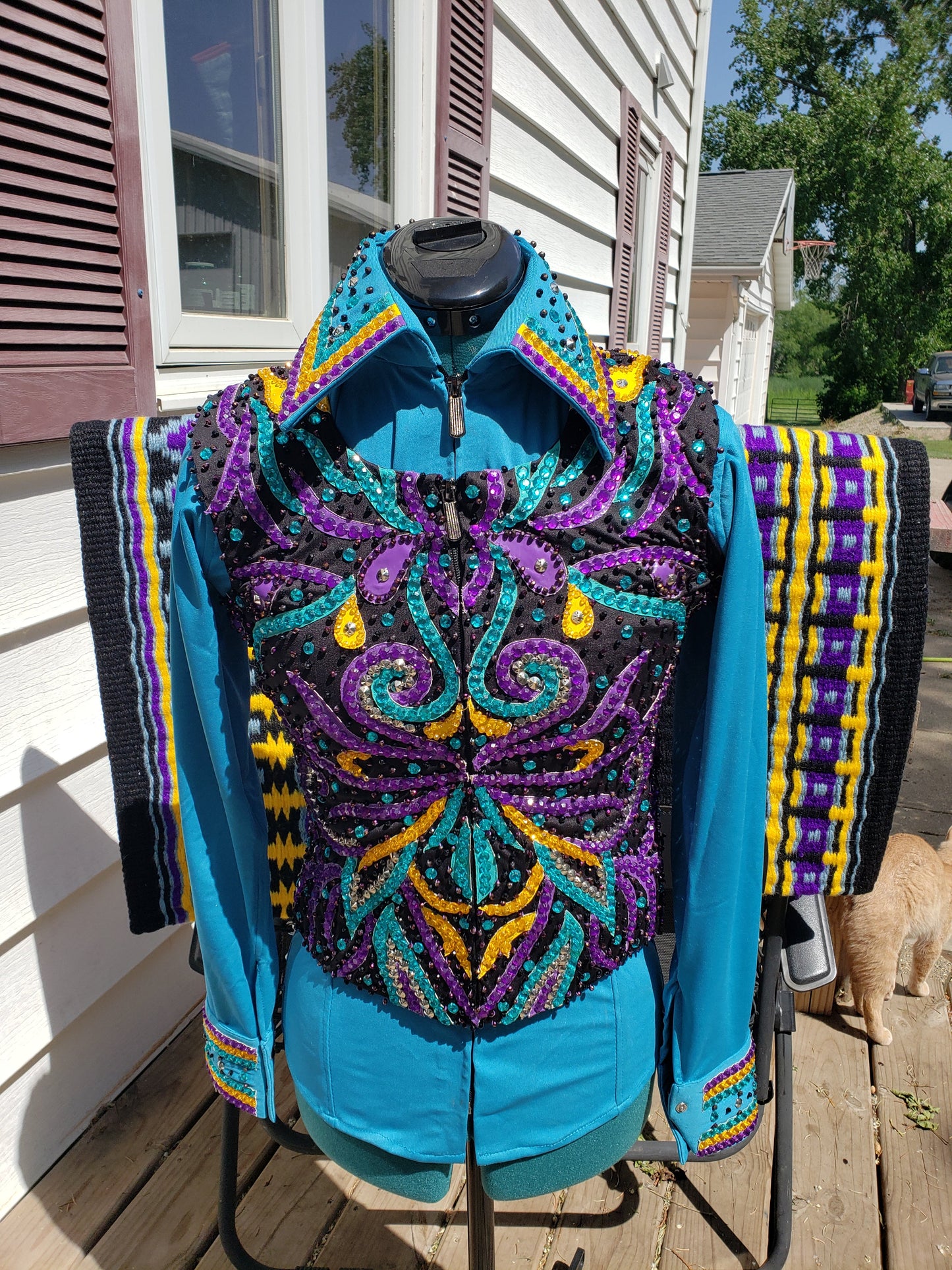 CUSTOM Black, teal, purple, & yellow set