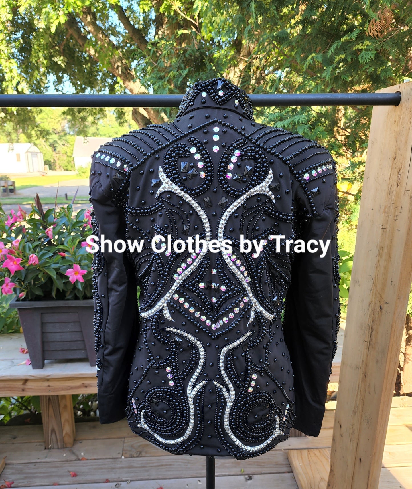 CUSTOM Black & Silver Showmanship Jacket