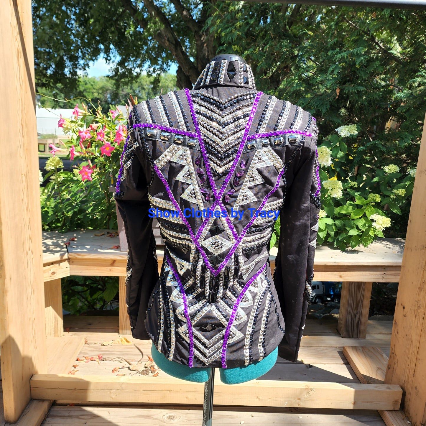 CUSTOM Black & Purple Showmanship Jacket