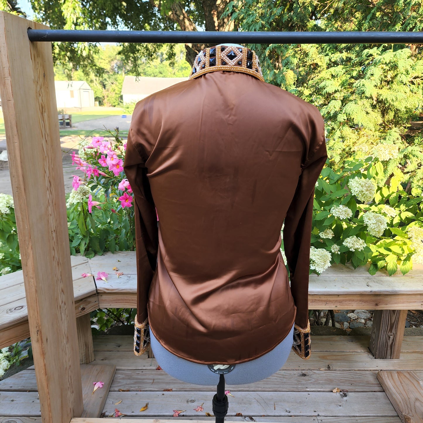 CUSTOM Camel Stretch Taffeta Day Shirt