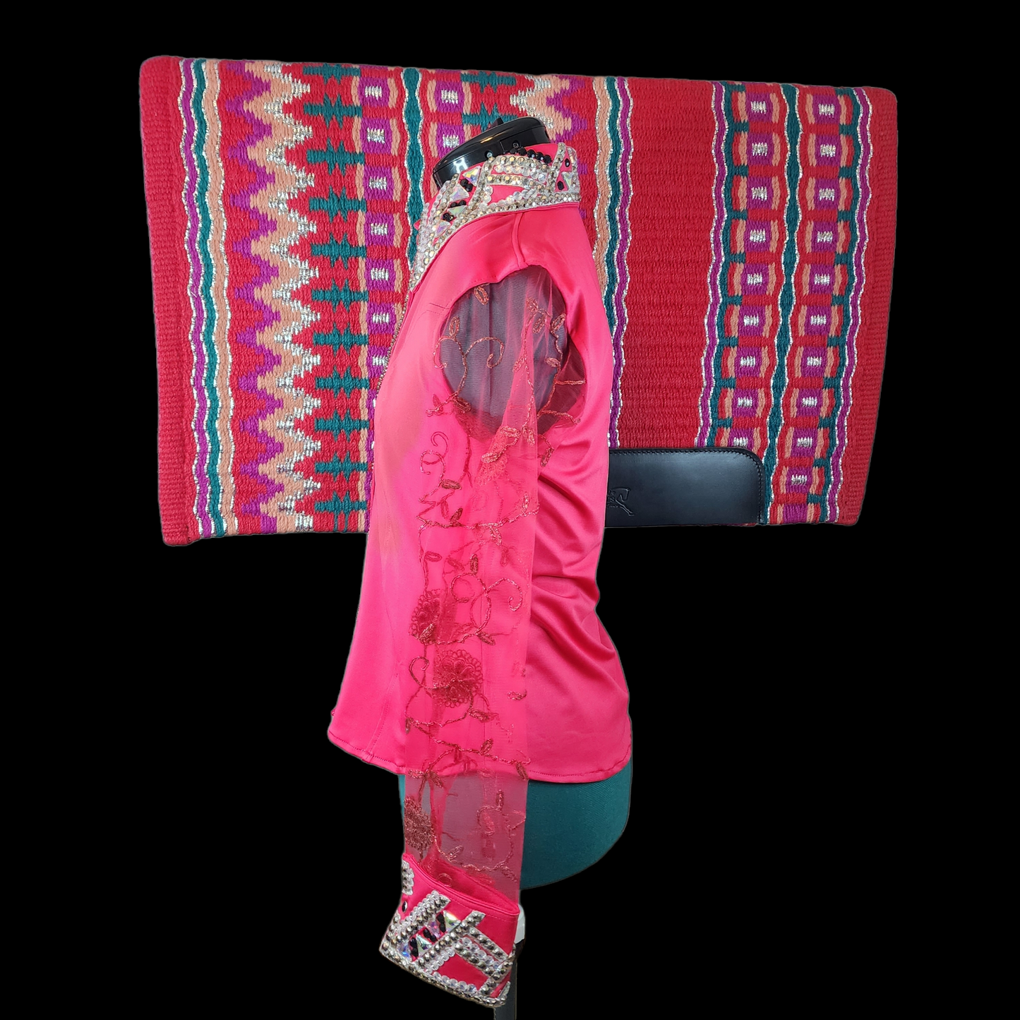 CUSTOM Fuchsia Sheer Sleeve Day Shirt