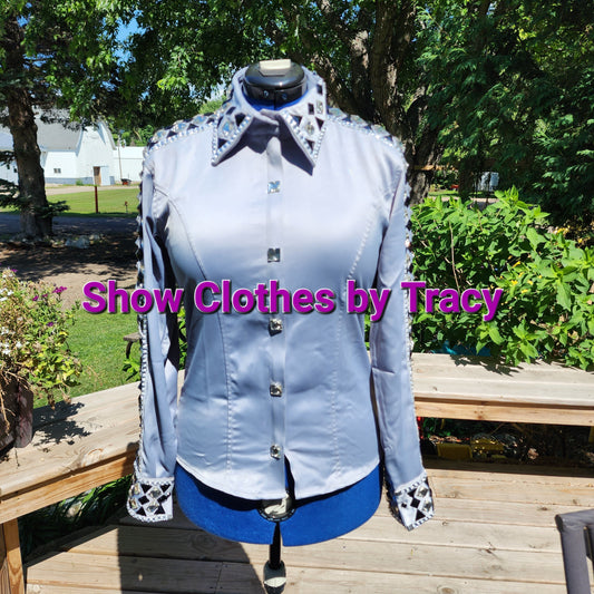 CUSTOM Silver taffeta day shirt