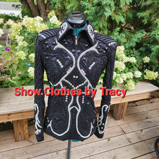 A XS Black & Silver Showmanship jacket