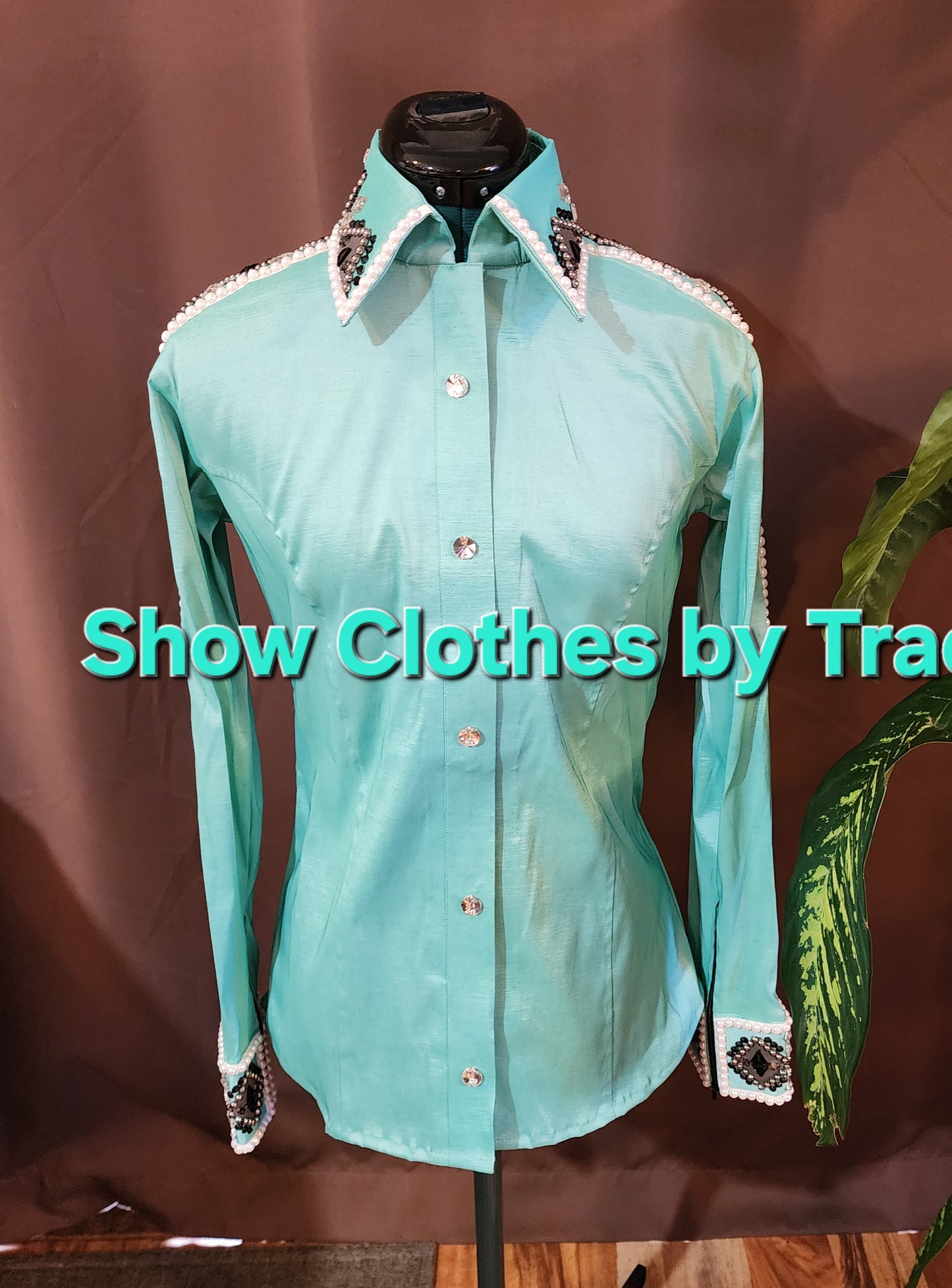 A Small Mint taffeta day shirt