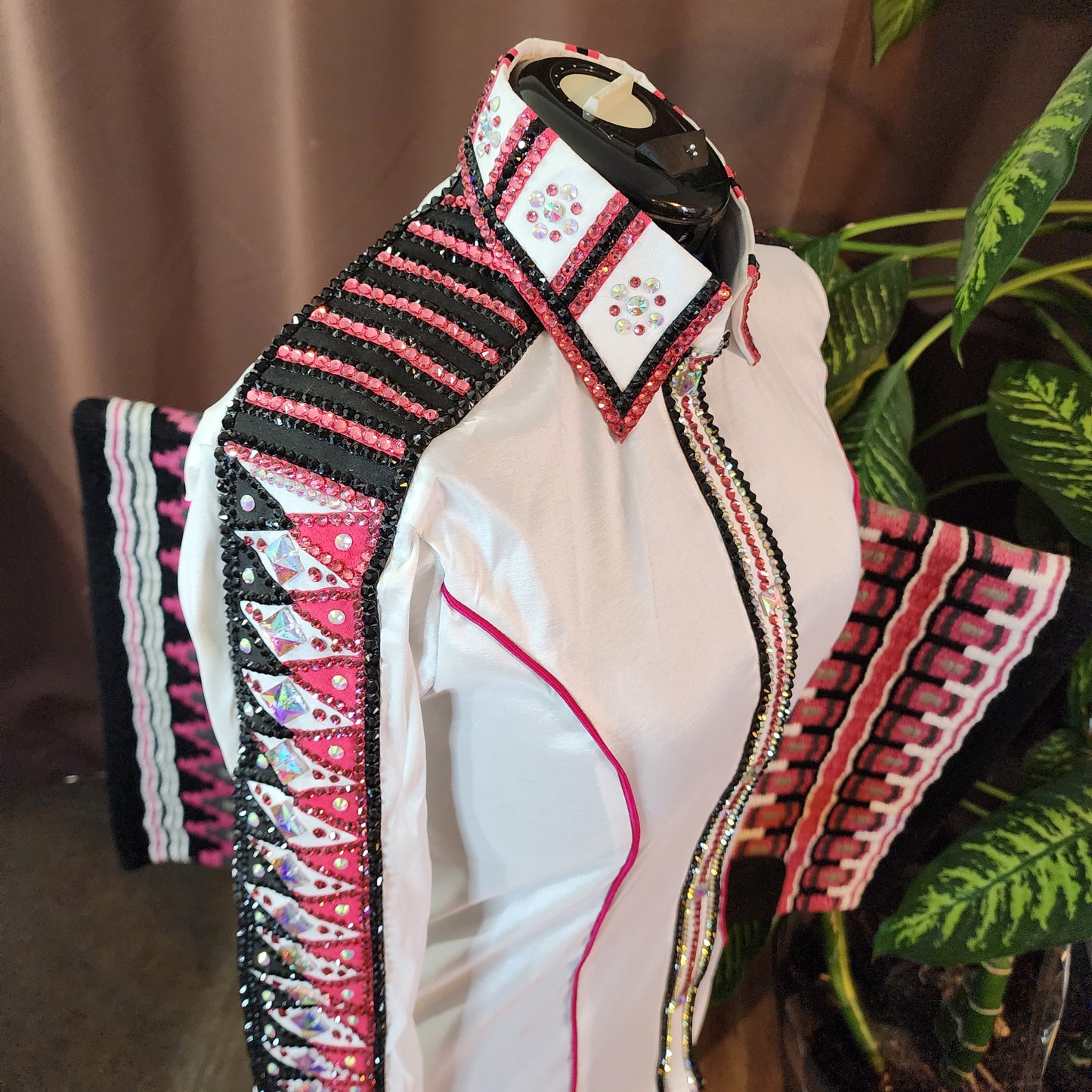 Medium White stretch taffeta day shirt