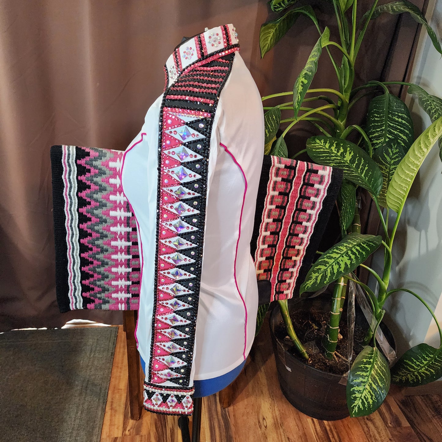 Medium White stretch taffeta day shirt