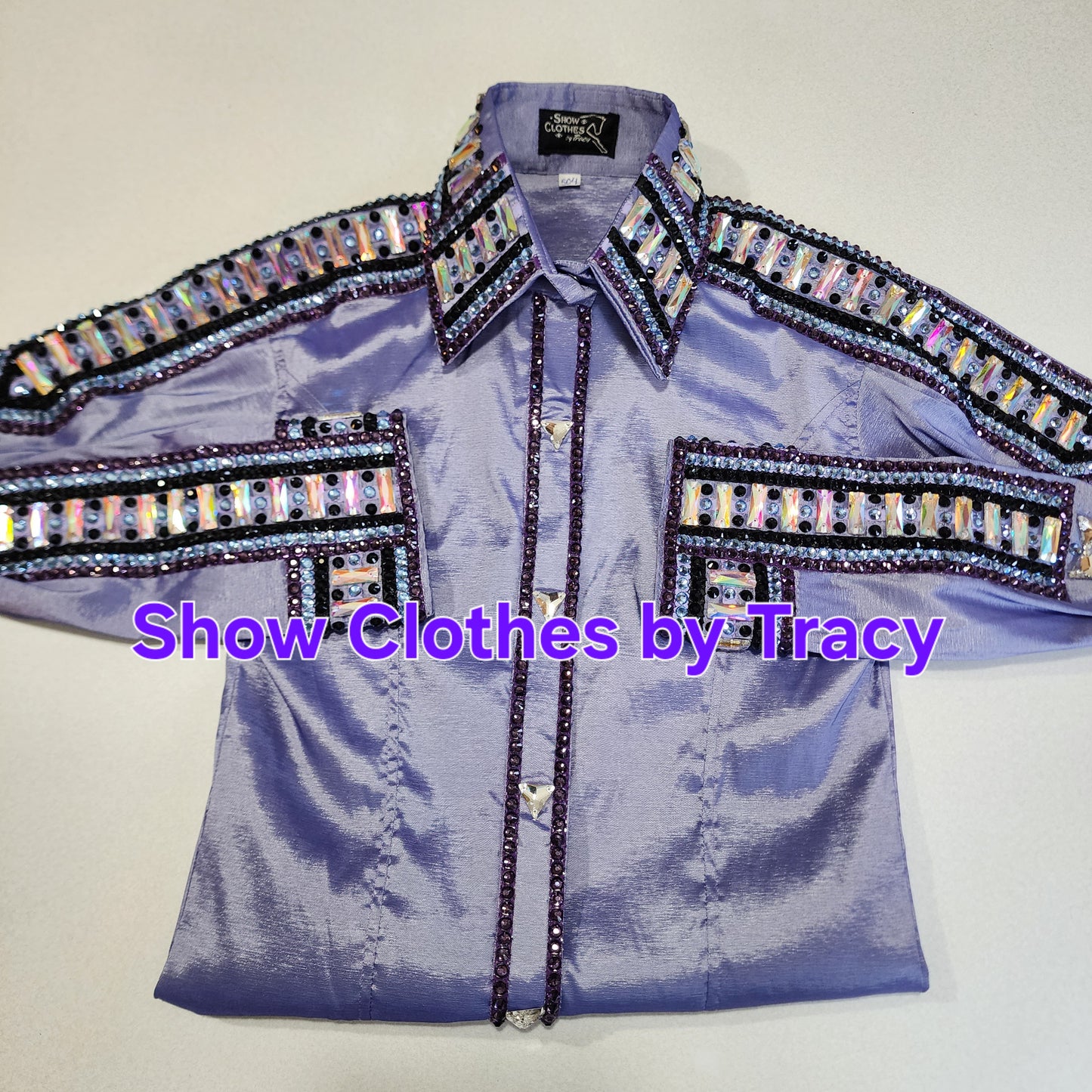 XS Lavender taffeta day shirt