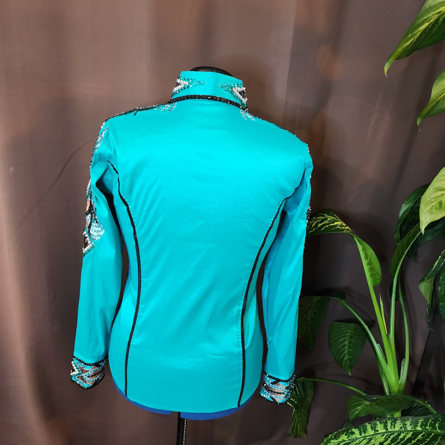 Medium Teal taffeta day shirt