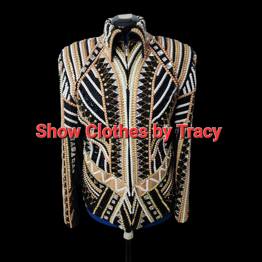 CUSTOM ORDER Black base Showmanship jacket