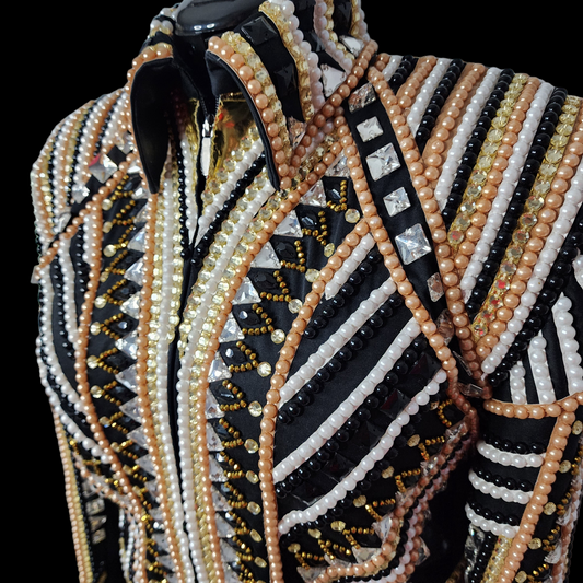 CUSTOM ORDER Black base Showmanship jacket