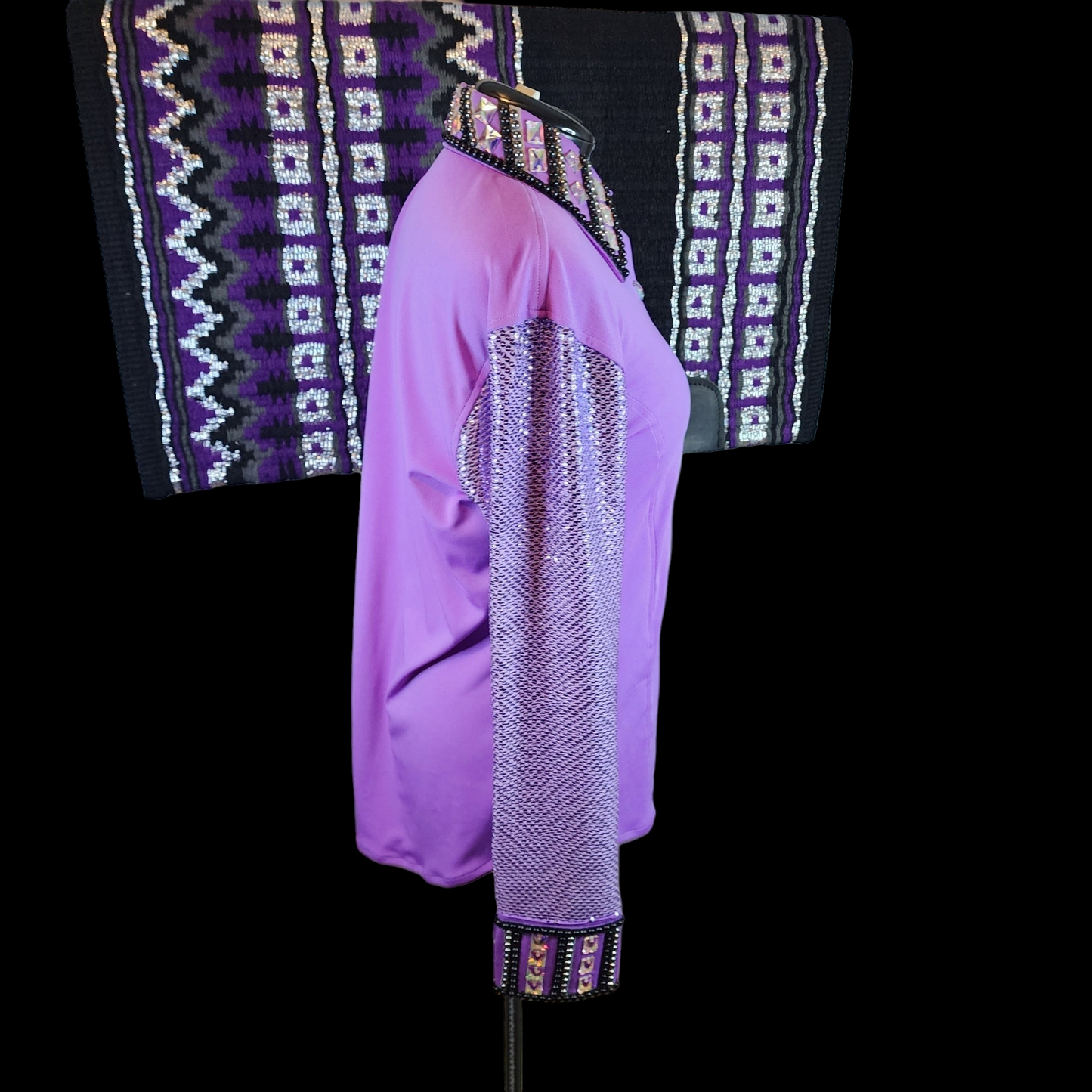 CUSTOM ORDER Lavender sheer sleeve day shirt