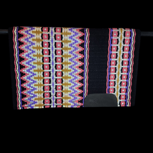 34x42 Pink, purple, goldenrod, silver, & black oversize pad