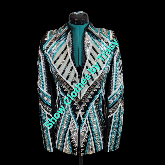 A XS Teal & grey showmanship jacket