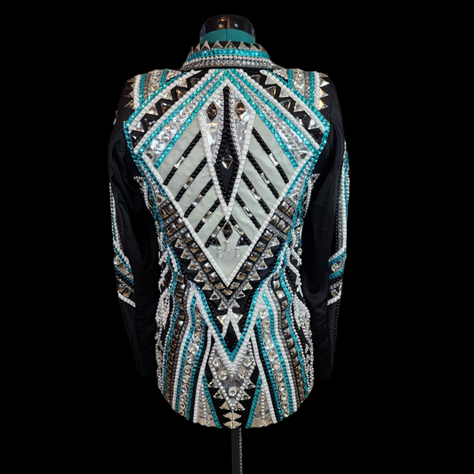 A XS Teal & grey showmanship jacket