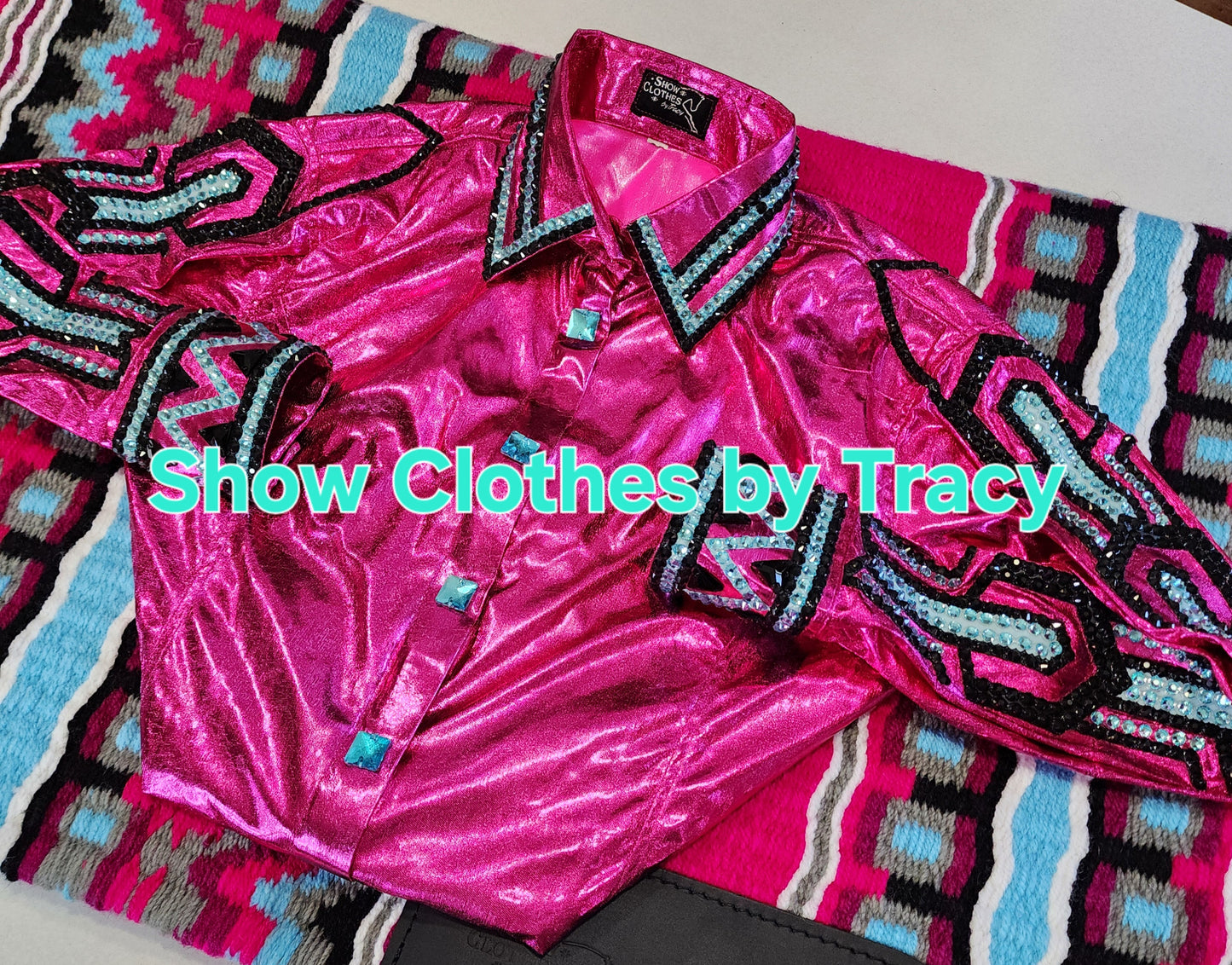 Medium Metallic Fuchsia stretch day shirt