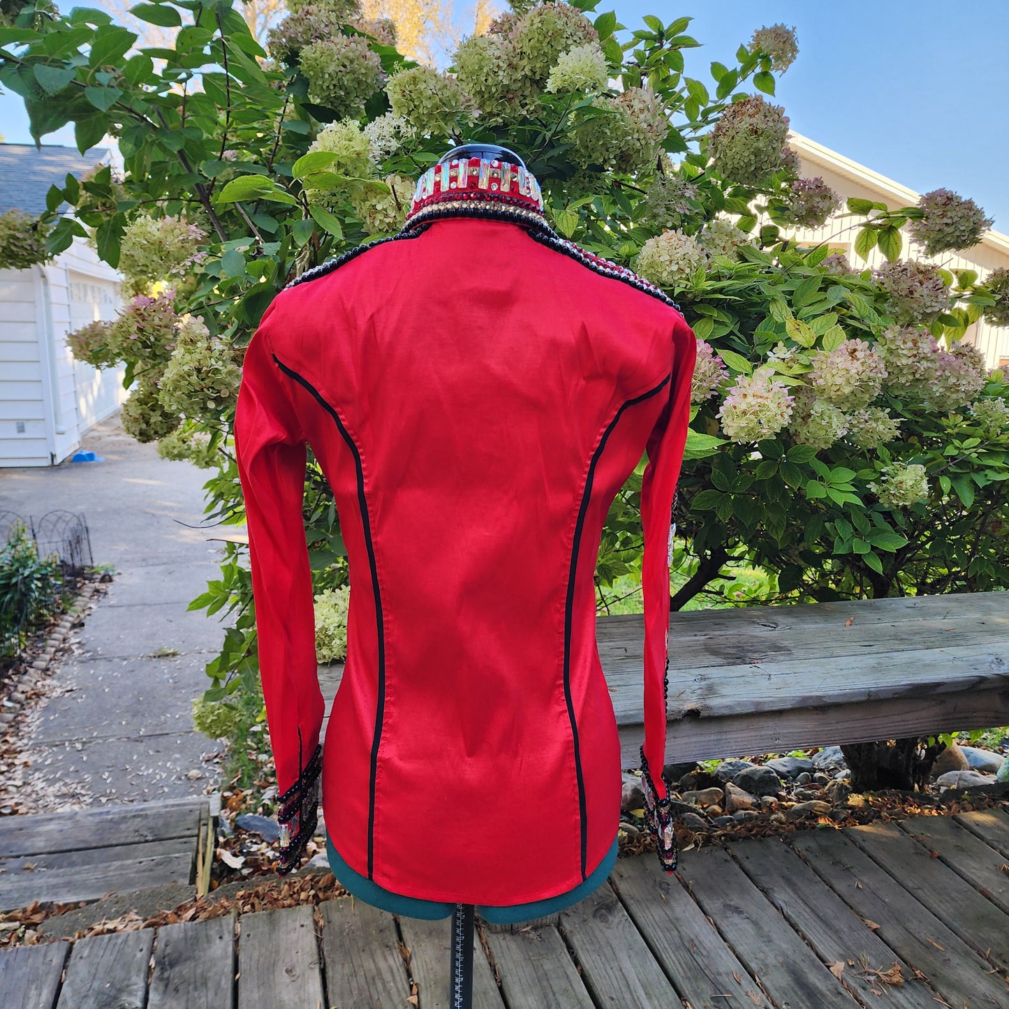 CUSTOM ORDER Red hidden zip day shirt