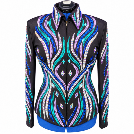 Large Black stretch showmanship jacket