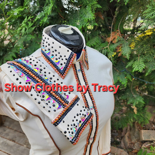 CUSTOM ORDER Cream Taffeta day shirt