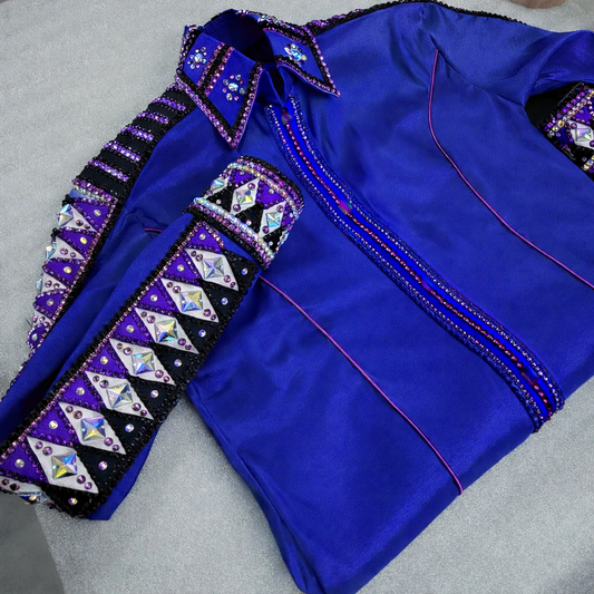 CUSTOM ORDER Royal blue & purple day shirt