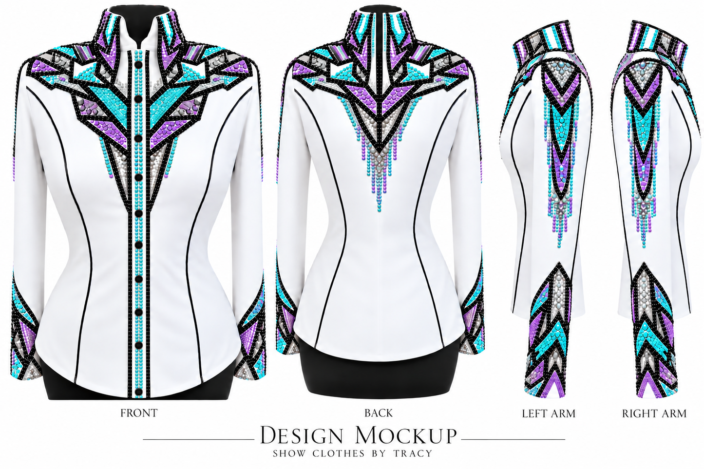 CUSTOM ORDER White stretch taffeta day shirt