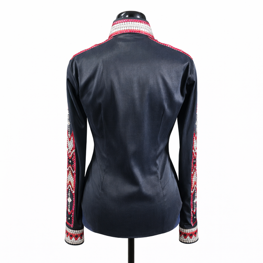 D 3XL Black & Red taffeta day shirt