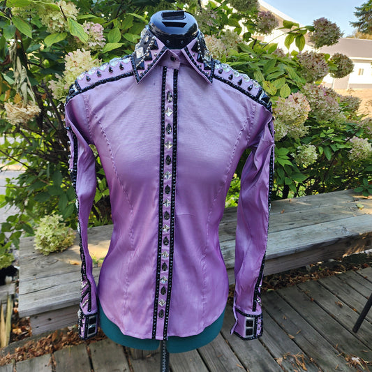CUSTOM ORDER Lavender taffeta day shirt