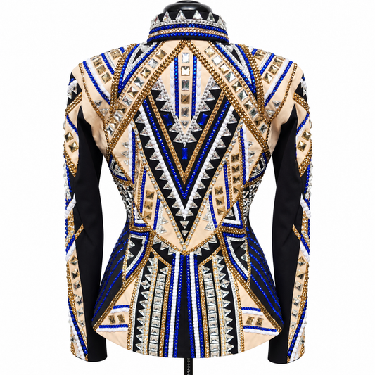 Large Black Gold & Blue Showmanship jacket