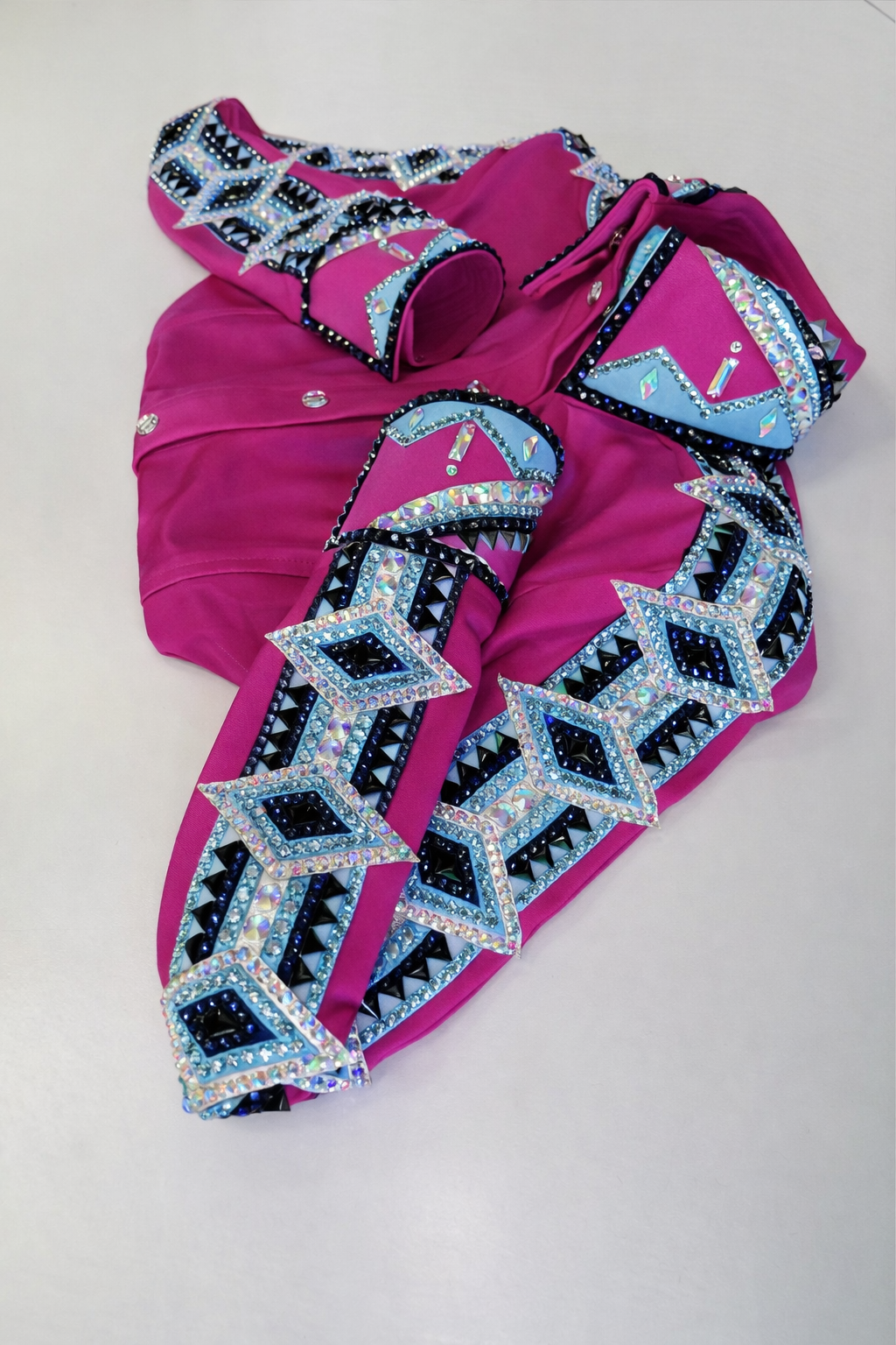 CUSTOM ORDER Fuchsia & baby blue day shirt