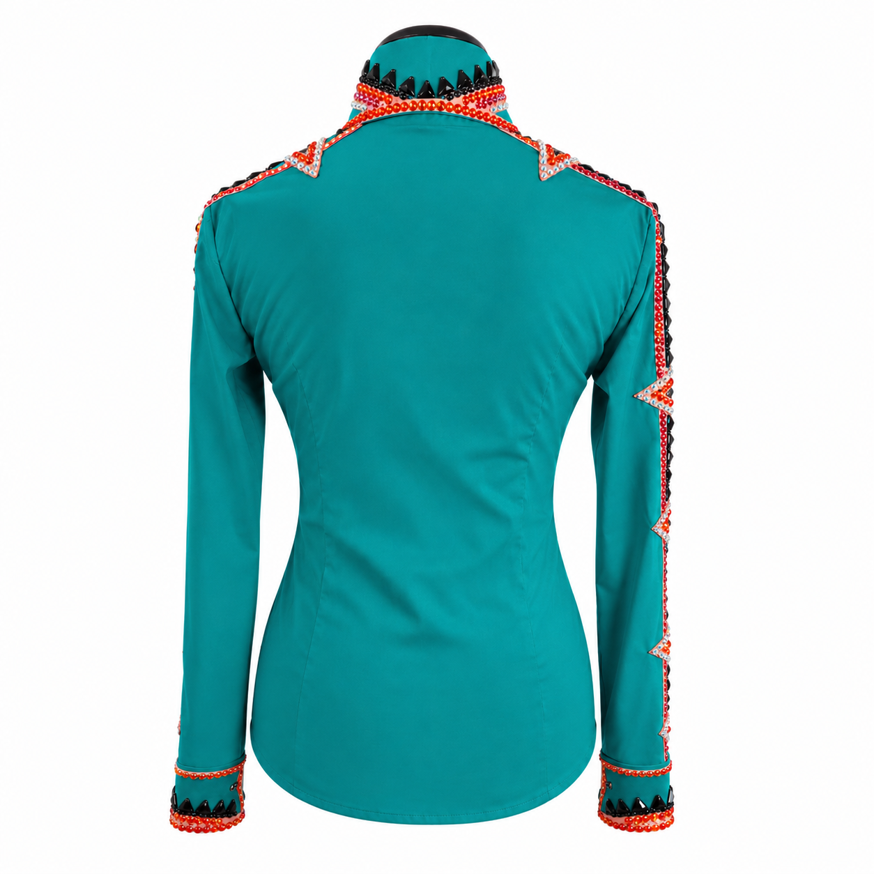 XS/Sm Teal stretch taffeta day shirt