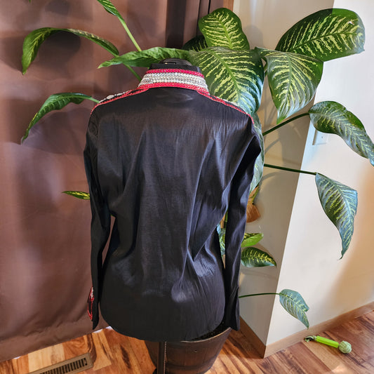 D 3XL Black & Red taffeta day shirt