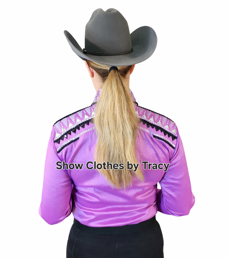XL Purple stretch taffeta day shirt