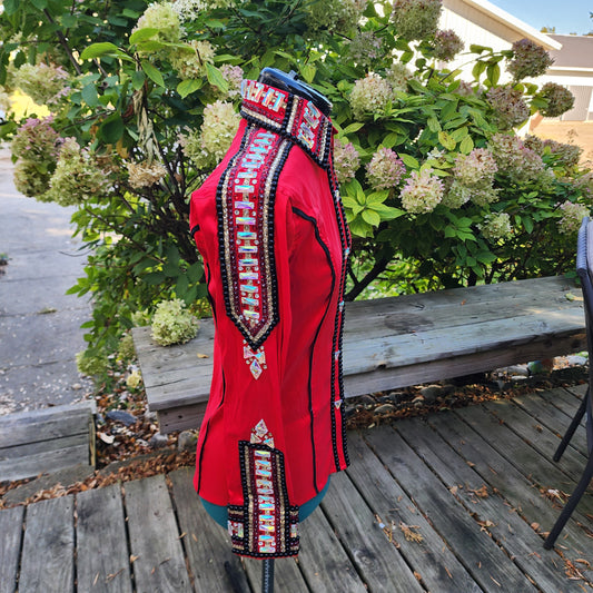 CUSTOM ORDER Red hidden zip day shirt