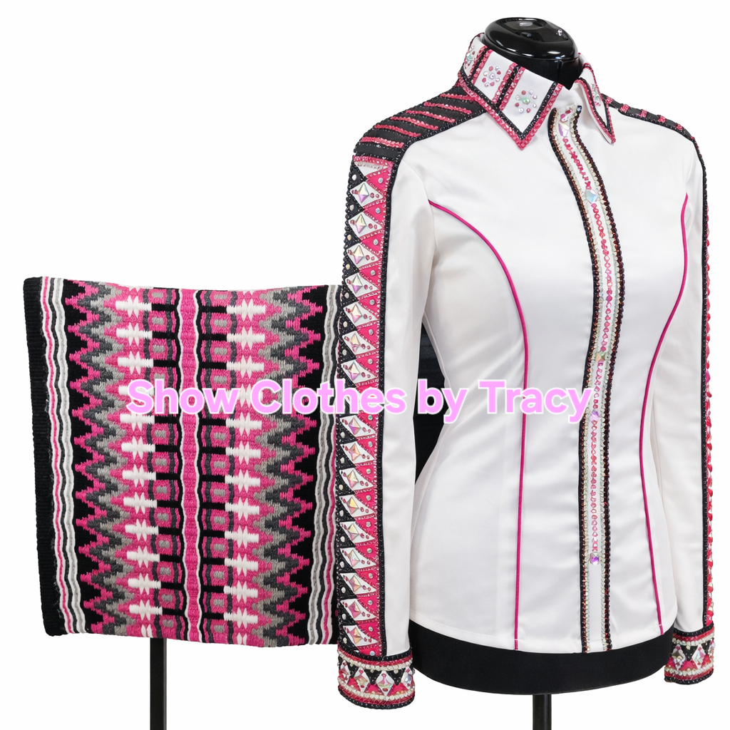 Medium White stretch taffeta day shirt