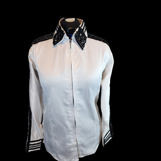 XXL White taffeta day shirt