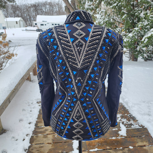2XL Black & Blue Showmanship jacket