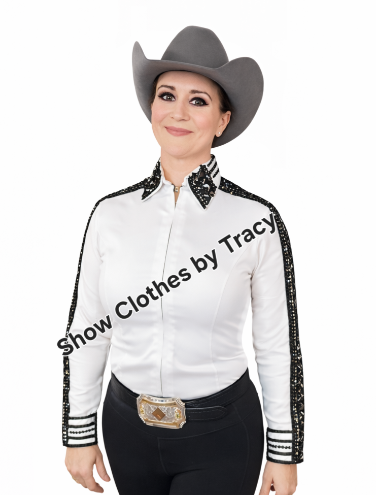 XXL White taffeta day shirt